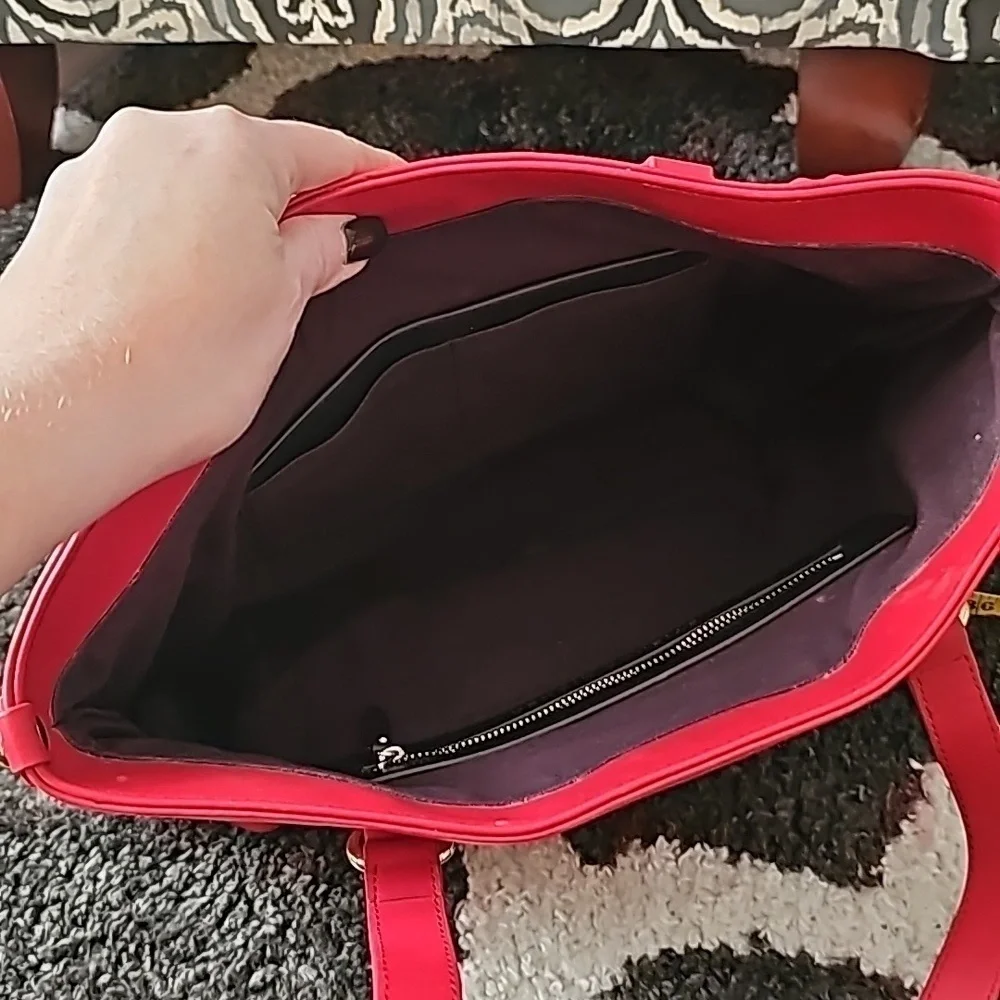 Etienne Aigner red shoulder bag leather purse